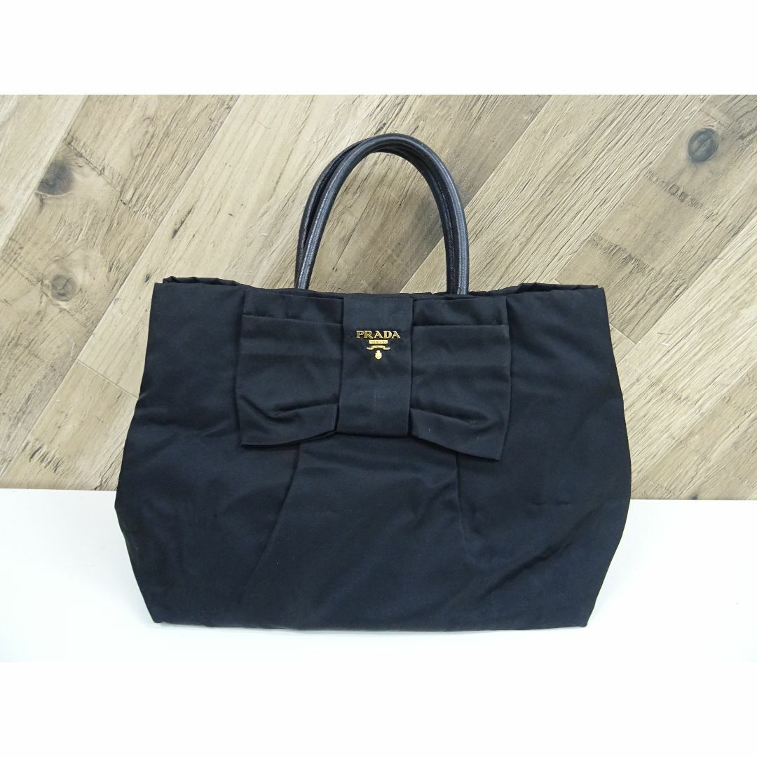 PRADA - M池006 / PRADA プラダ トートバッグ リボン ナイロン レザー