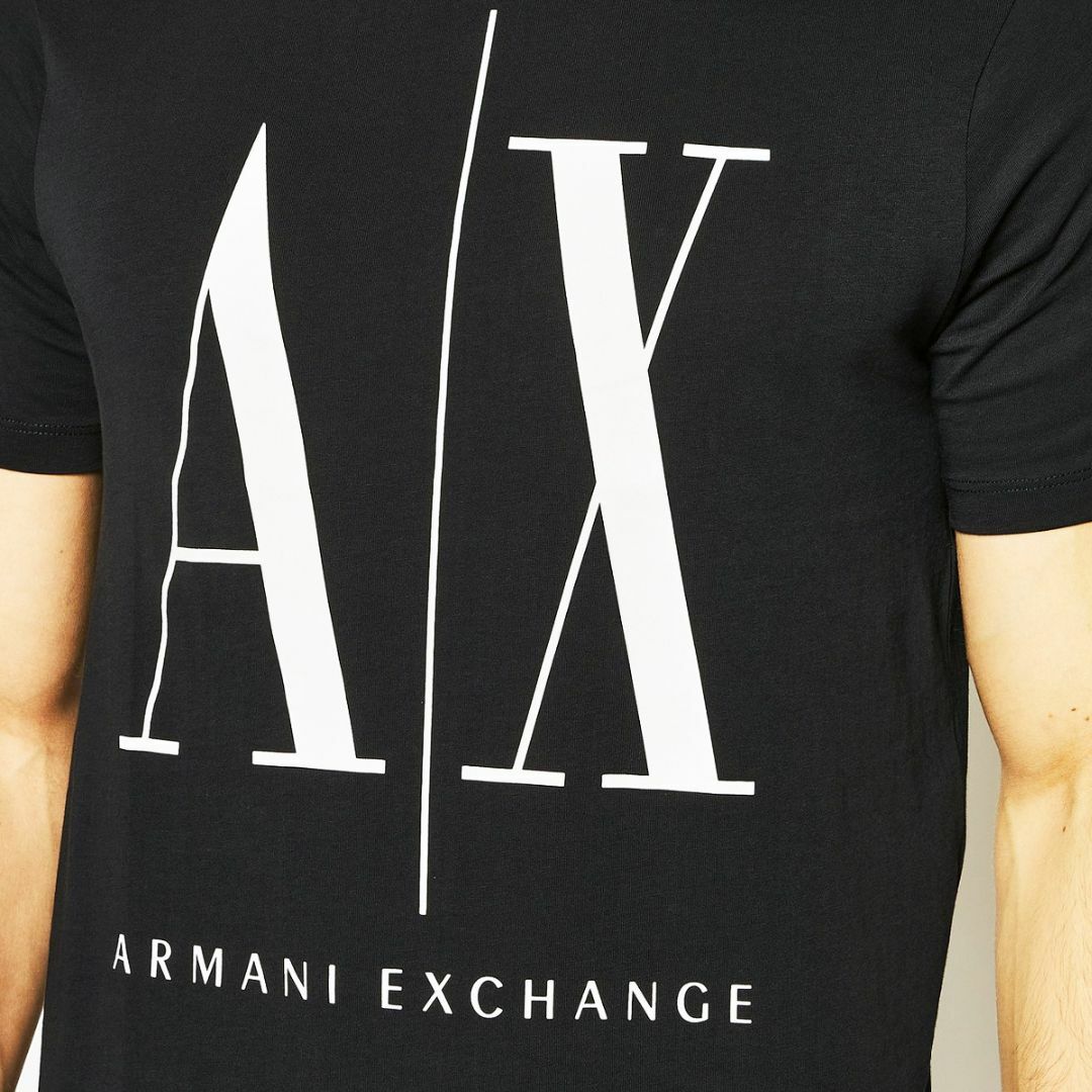 ARMANI EXCHANGE(アルマーニエクスチェンジ)の送料無料 1 ARMANI EXCHANGE アルマーニ エクスチェンジ 8NZTPA ZJH4Z ブラック クールネック Tシャツ size S メンズのトップス(Tシャツ/カットソー(半袖/袖なし))の商品写真