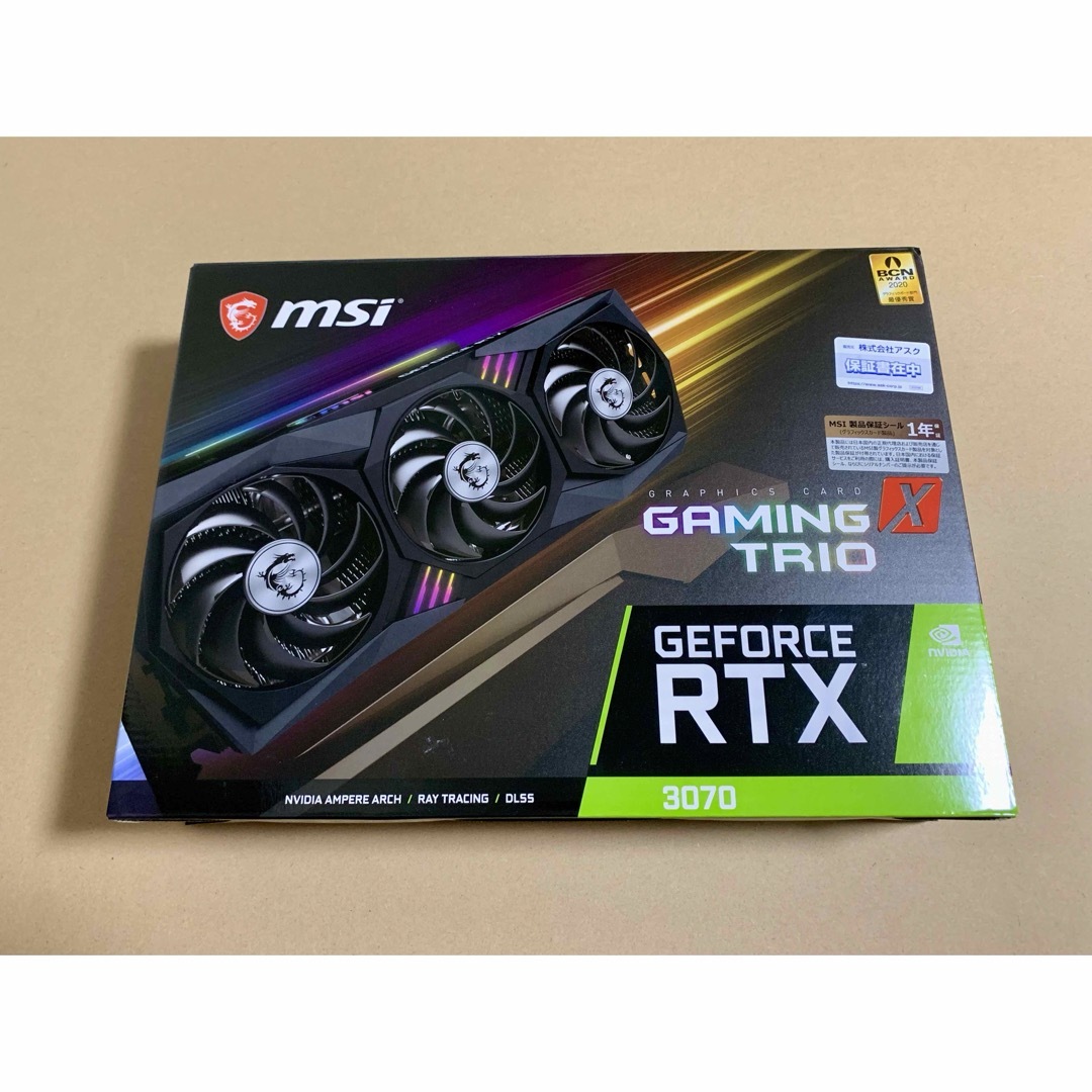 MSI GeForce RTX3070 Gaming X TRIO 非LHR スマホ/家電/カメラのPC/タブレット(PCパーツ)の商品写真