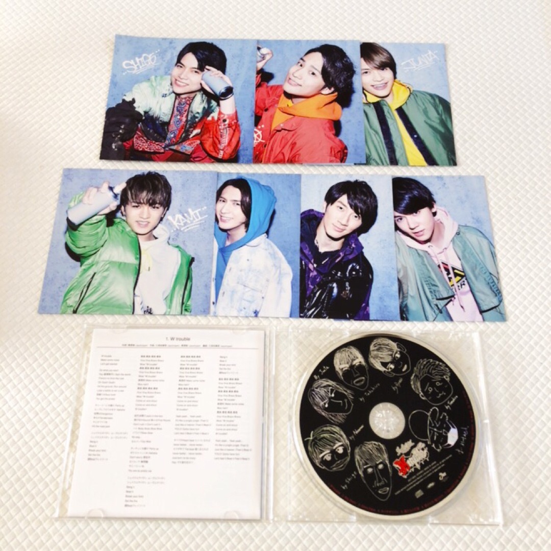 4形態セット　ジャニーズWEST　『W trouble』　アルバム　　s1745 エンタメ/ホビーのCD(ポップス/ロック(邦楽))の商品写真