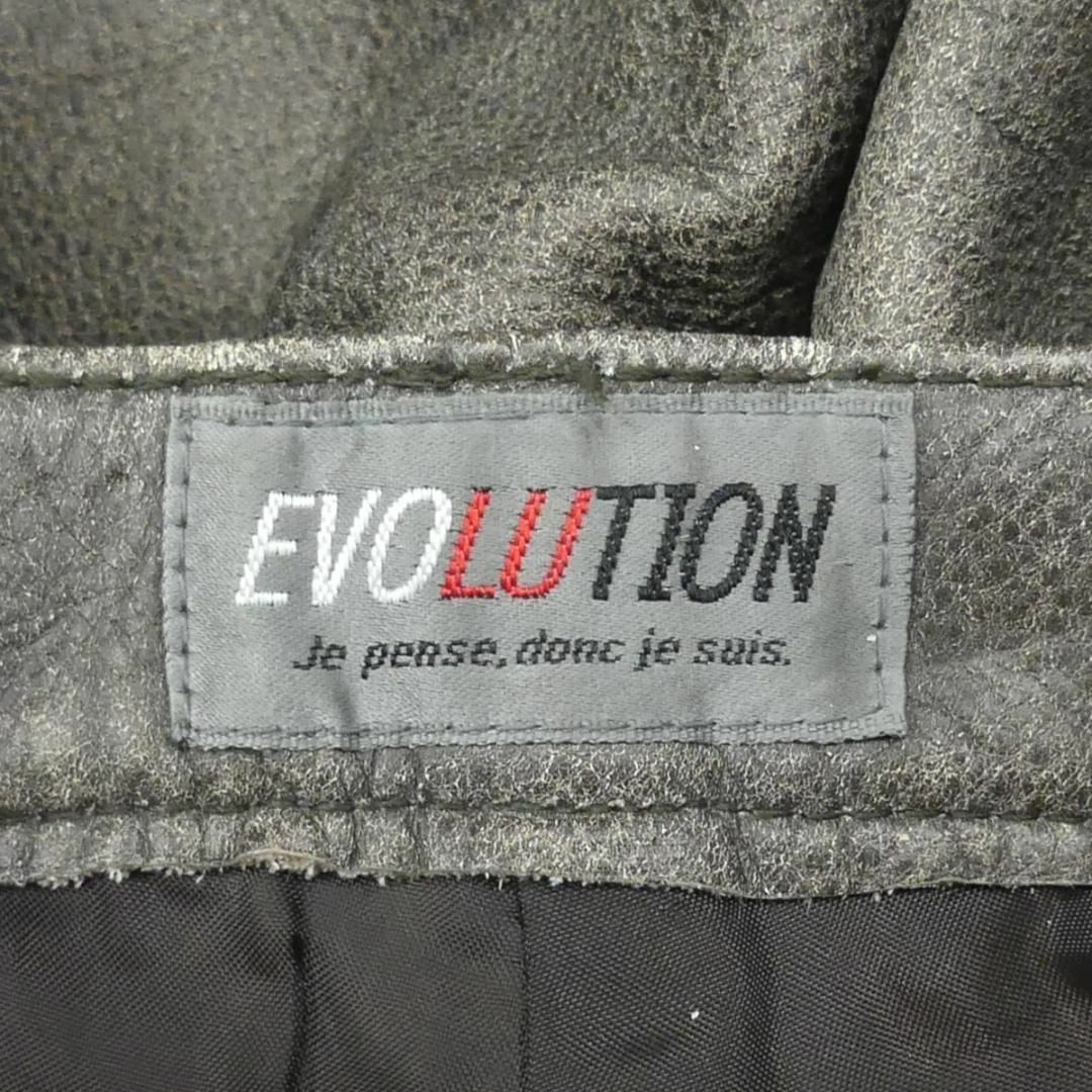 EVOLUTION(エボリューション)のレザーパンツ バイク 本革 メンズ 茶 グレー W29 革パンツ 皮TY2881 メンズのパンツ(その他)の商品写真