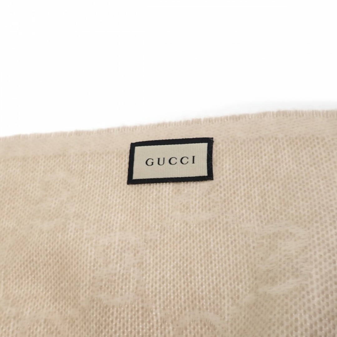 【中古】【Aランク】GUCCI グッチ ウェビングライン GG柄 マフラー 570603 3GB18 9568 ウール アルパカ サンド ベージュ系 ユニセックス 【ISEYA】 メンズのファッション小物(バンダナ/スカーフ)の商品写真