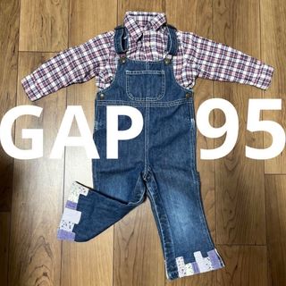 ギャップ(GAP)の95 GAP チェックシャツ　オーバーオール(Tシャツ/カットソー)