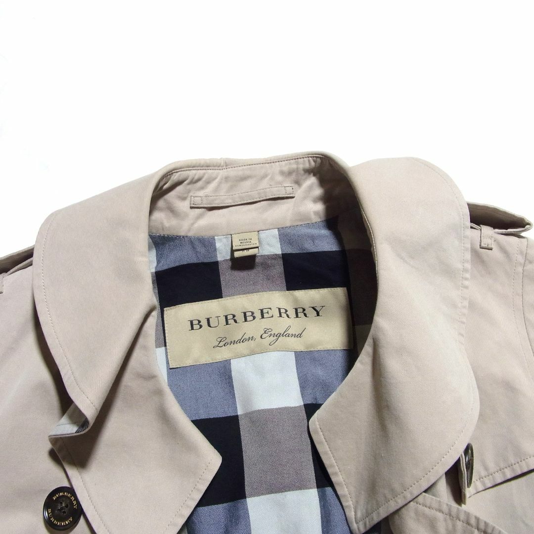 BURBERRY(バーバリー)の定価24万 バーバリー フリル トレンチコート 36 ベージュ 裏地チェック レディースのジャケット/アウター(トレンチコート)の商品写真