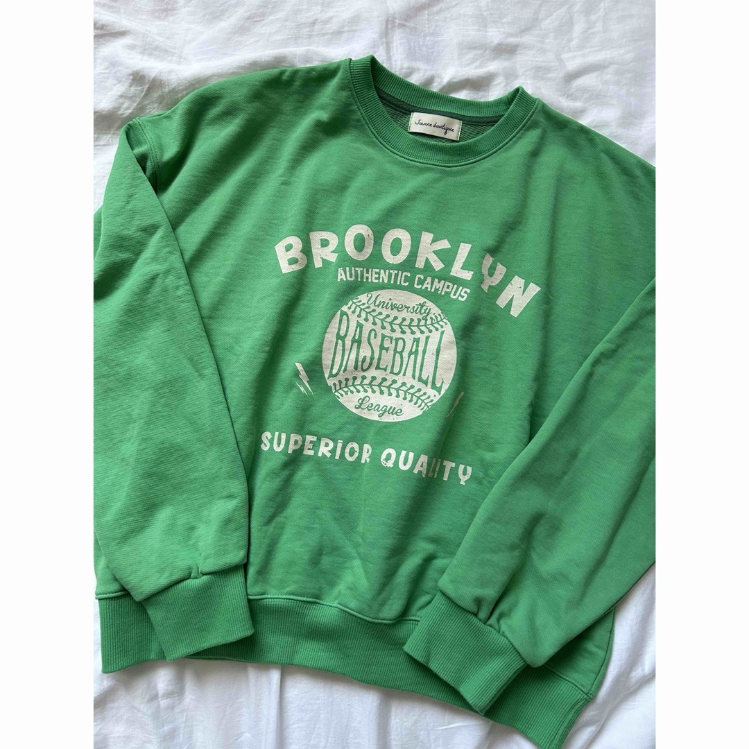 sienne 韓国 Brooklyn mtm スウェット 緑 トレーナー レディースのトップス(トレーナー/スウェット)の商品写真