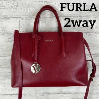 フルラ(Furla)のFURLA フルラ ハンドバッグ 2wayショルダー チャーム テッサ　レッド(ハンドバッグ)