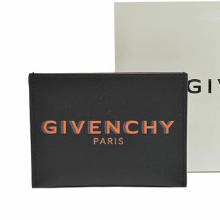 ジバンシィ(GIVENCHY)のジバンシィ GIVENCHY カードケース パスケース レザー ブラック×オレンジ メンズ 送料無料【中古】 r9229f(パスケース/IDカードホルダー)