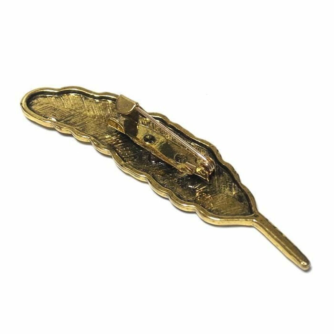 pin-1342　ラペルピン★ブローチ　フェザー　羽根　ウィング　翼　ゴールド メンズのアクセサリー(その他)の商品写真