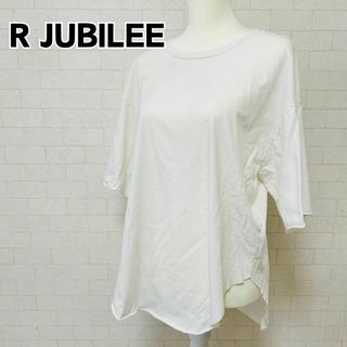 アールジュビリー(R JUBILEE)の【美品】R JUBILEE/アール ジュビリー ロングスリットTシャツ ホワイト(Tシャツ(半袖/袖なし))