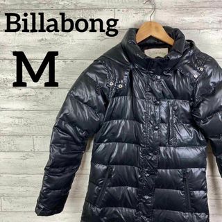 ビラボン(billabong)の美品　ビラボン　ダウンコート　Billabong ロング　ブラック　ジャケット(ダウンコート)