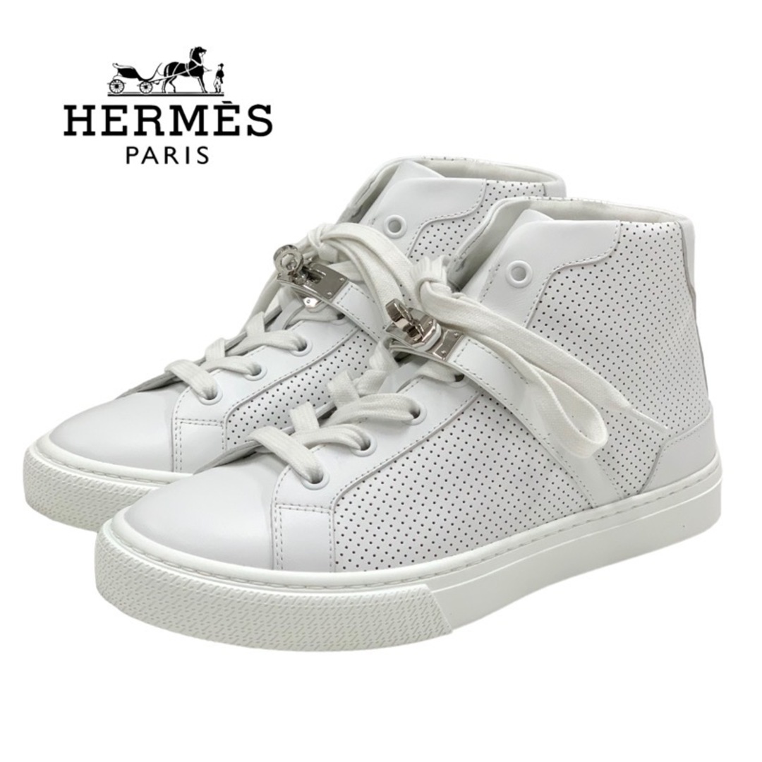 Hermes(エルメス)のエルメス HERMES デイドリーム スニーカー ハイカットスニーカー 靴 シューズ ケリー金具 レザー ホワイト 白 レディースの靴/シューズ(スニーカー)の商品写真