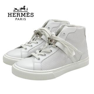 エルメス(Hermes)のエルメス HERMES デイドリーム スニーカー ハイカットスニーカー 靴 シューズ ケリー金具 レザー ホワイト 白(スニーカー)