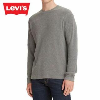 リーバイス(Levi's)の新品 L ★ Levi's リーバイス メンズ ワッフル 長袖 Tシャツ グレー(Tシャツ/カットソー(七分/長袖))