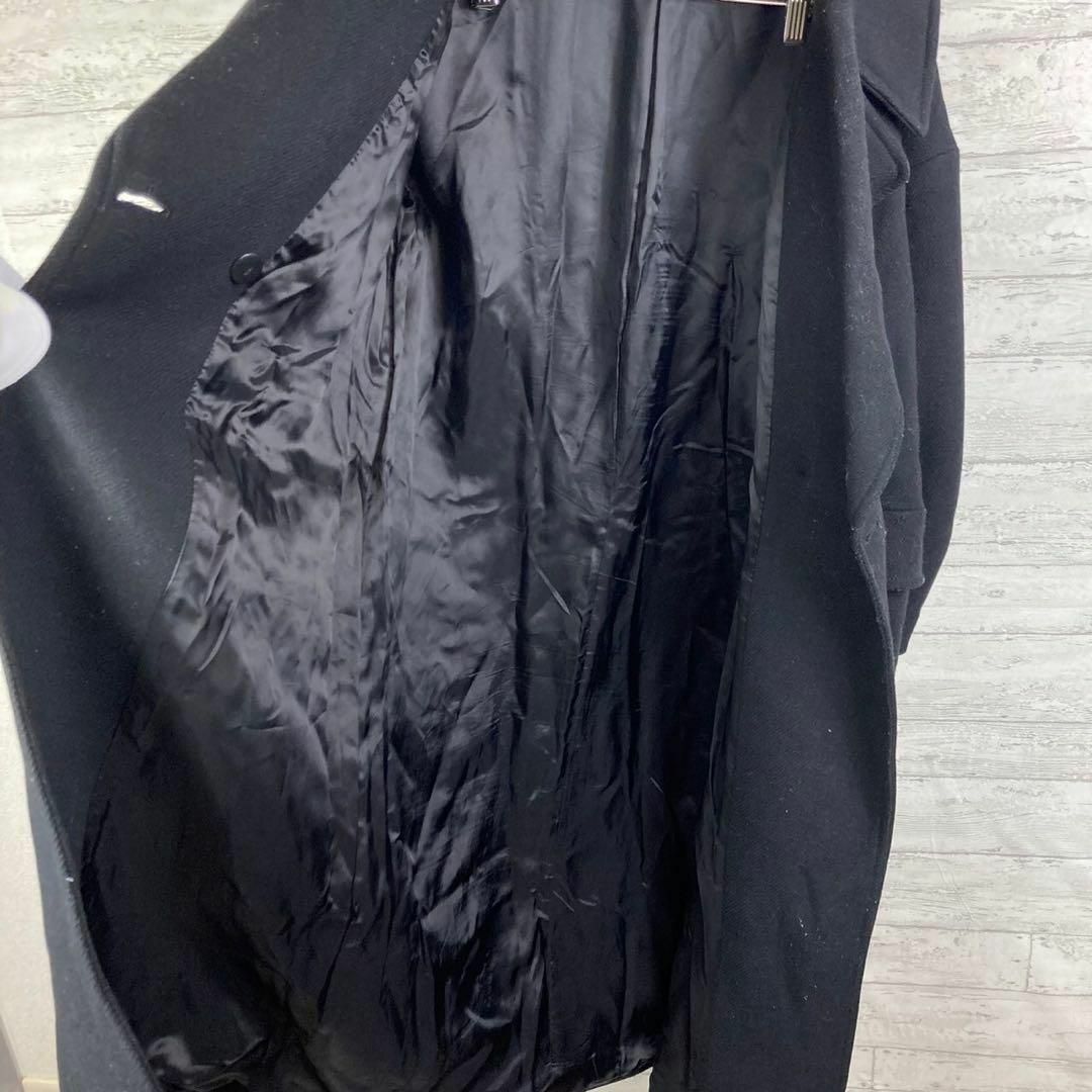 ZARA(ザラ)の美品　ZARA ロングコート　ベルト付　XS 女優襟　ウール　ブラック　Aライン レディースのジャケット/アウター(ロングコート)の商品写真