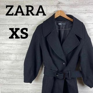 ZARA MANTECO ベルテッドコート ロングコート 女優襟 ブラック　M