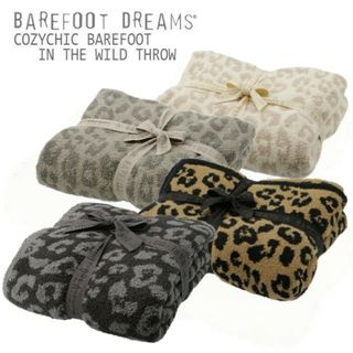 BAREFOOT DREAMS - ベアフット ドリームス BAREFOOT DREAMS ブランケット COZYCHIC BAREFOOT IN THE WILD THROW 563 レオパード シングルセミダブル  B563 0001 