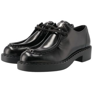 プラダ(PRADA)のプラダ PRADA ローファー レースアップシューズ 三角ロゴ ブラッシュドレザー ダービーシューズ 5cmヒール レディース 靴 1E249N 055 002(ローファー/革靴)