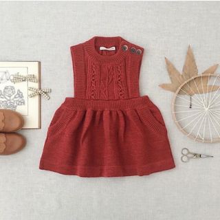 キッズ服女の子用(90cm~)4Y♥️bebe organic Olivia dress natural