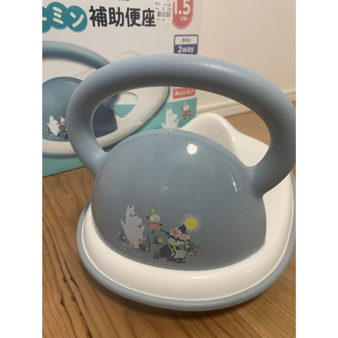 ムーミン　補助便座　美品 キッズ/ベビー/マタニティのおむつ/トイレ用品(補助便座)の商品写真