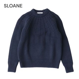 SLOANE - 最終値下　SLOANE 3G ラムズウール 求心編みクルーネック