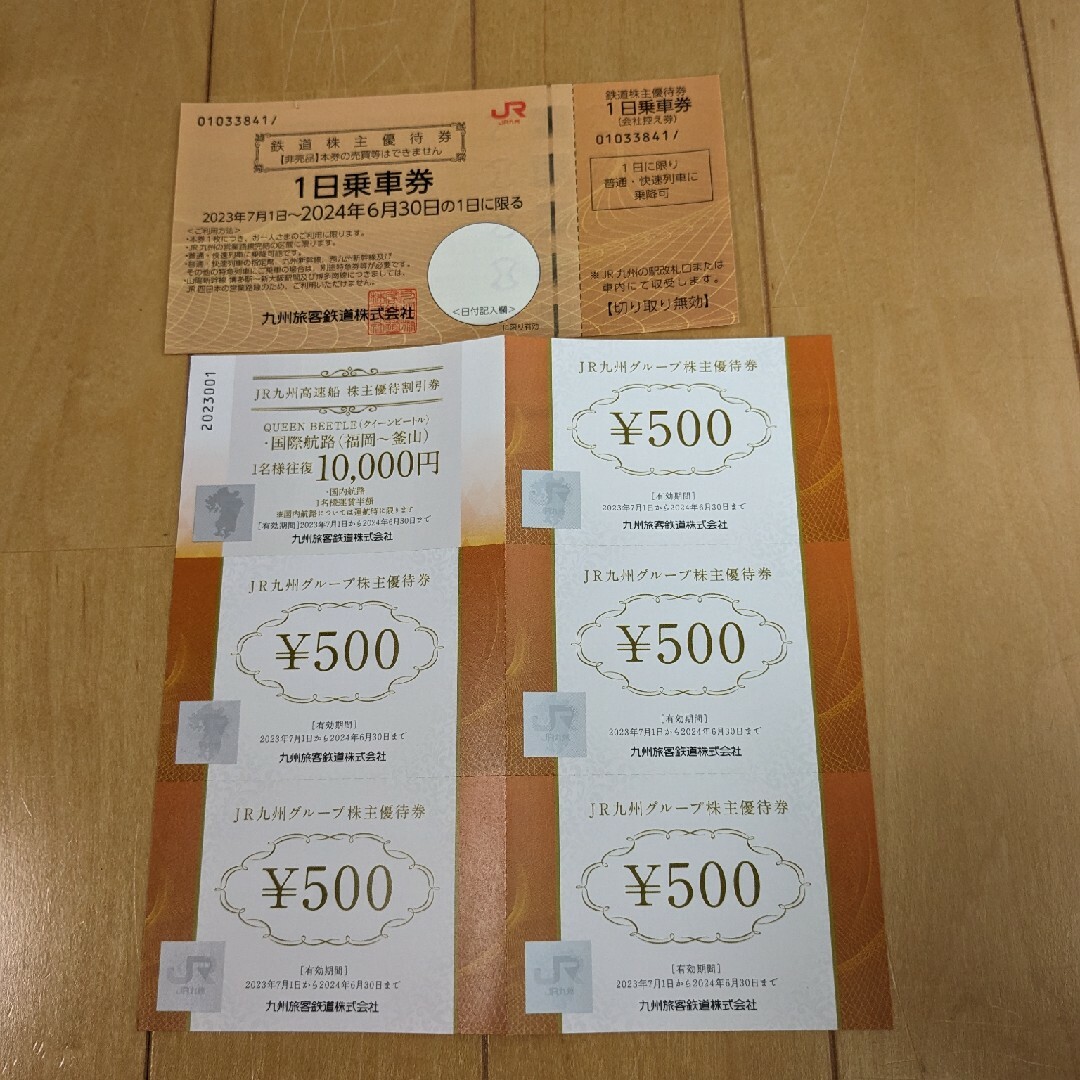 JR九州株主優待券 チケットの乗車券/交通券(鉄道乗車券)の商品写真