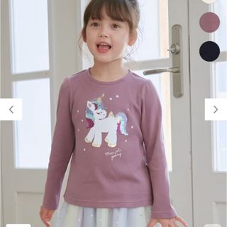 エニィファム(anyFAM)の新品　エニィファム　ミラクルスパンコール長袖Tシャツ(Tシャツ/カットソー)