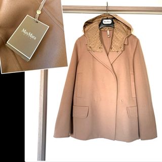 マックスマーラ(Max Mara)の新品同様‼️マックスマーラ 取り外せるフード付き ダブルフェイスハーフコート(ロングコート)