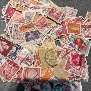 古切手 ピンク系 約230枚(使用済み切手/官製はがき)
