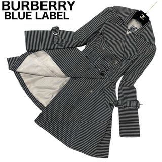 バーバリーブルーレーベル(BURBERRY BLUE LABEL)のBURBERRY BLUE LABEL トレンチコート　ダブルブレスト　ボーダー(トレンチコート)