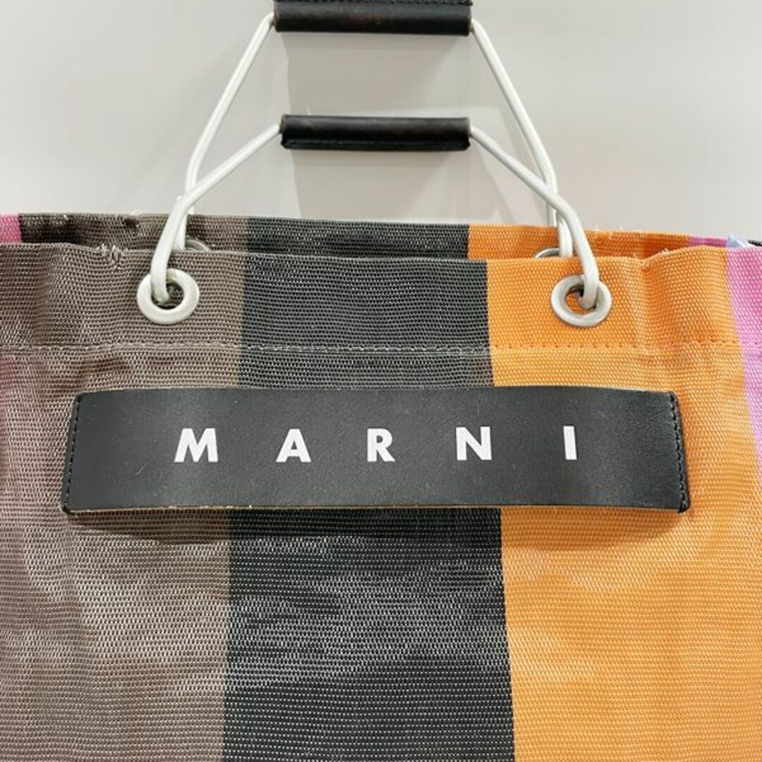 Marni(マルニ)のMARNI フラワーカフェ FLOWER CAFE ストライプ メッシュ トートバッグ レディースのバッグ(トートバッグ)の商品写真