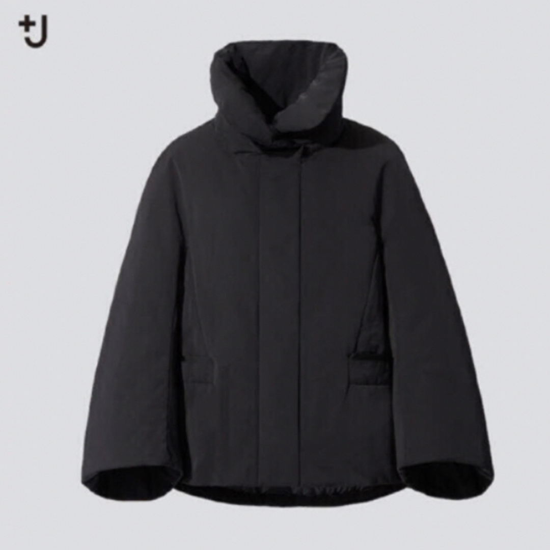 Jil Sander(ジルサンダー)の新品　ユニクロ　+J ジルサンダー　ハイブリッドダウンジャケット　XS ブラック レディースのジャケット/アウター(ダウンジャケット)の商品写真