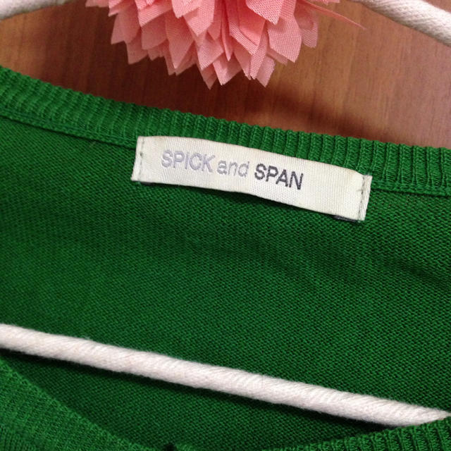 Spick & Span(スピックアンドスパン)のグリーン♡カーディガン レディースのトップス(カーディガン)の商品写真