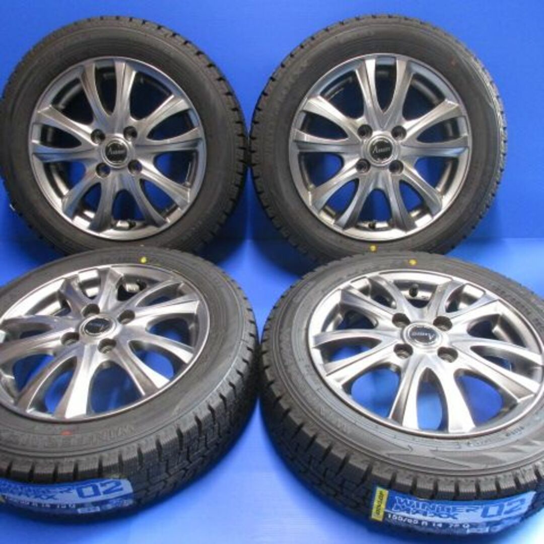 １4×4．5J45PCDユ）アレスト14+　155/65R14新品スタッドレス　スペーシア　ミライース