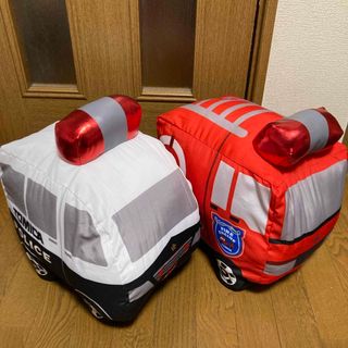 タカラトミー(Takara Tomy)のトミカ　ぬいぐるみ　パトカー　消防車　特大　キラキラ　TOMICA(ぬいぐるみ)