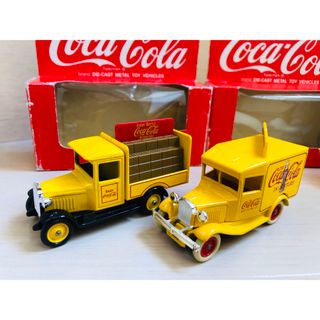 コカコーラ(コカ・コーラ)のコカコーラ　ビンテージ　ミニカー  2台セット　イエロー 　(ミニカー)