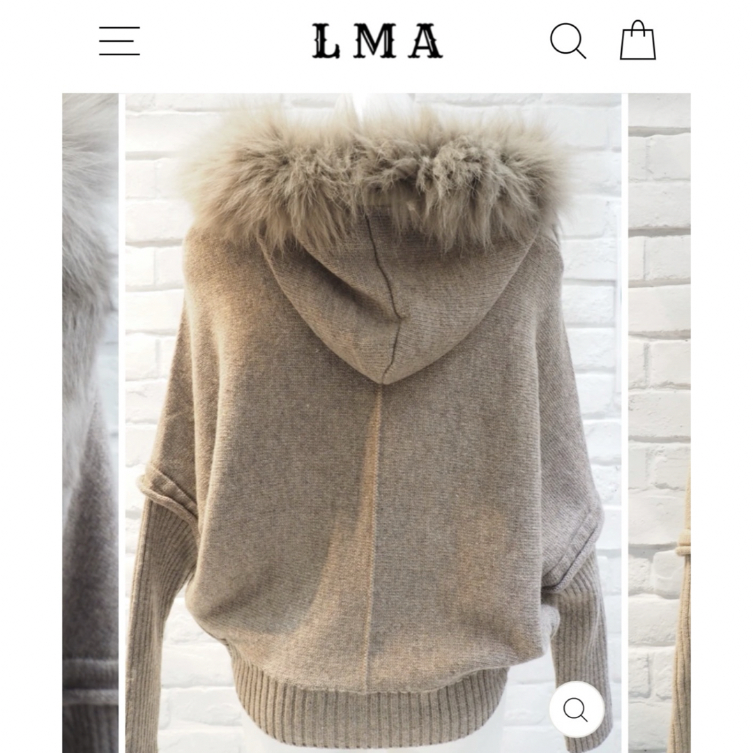 LAMIA(ラミア)のLIMIA LMA ラミア ラビットフォックスニットパーカー レディースのトップス(ニット/セーター)の商品写真