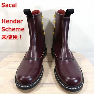 sacai - 極美品 SACAI 18AW レザー ブーツ ブラック size:41 の通販 