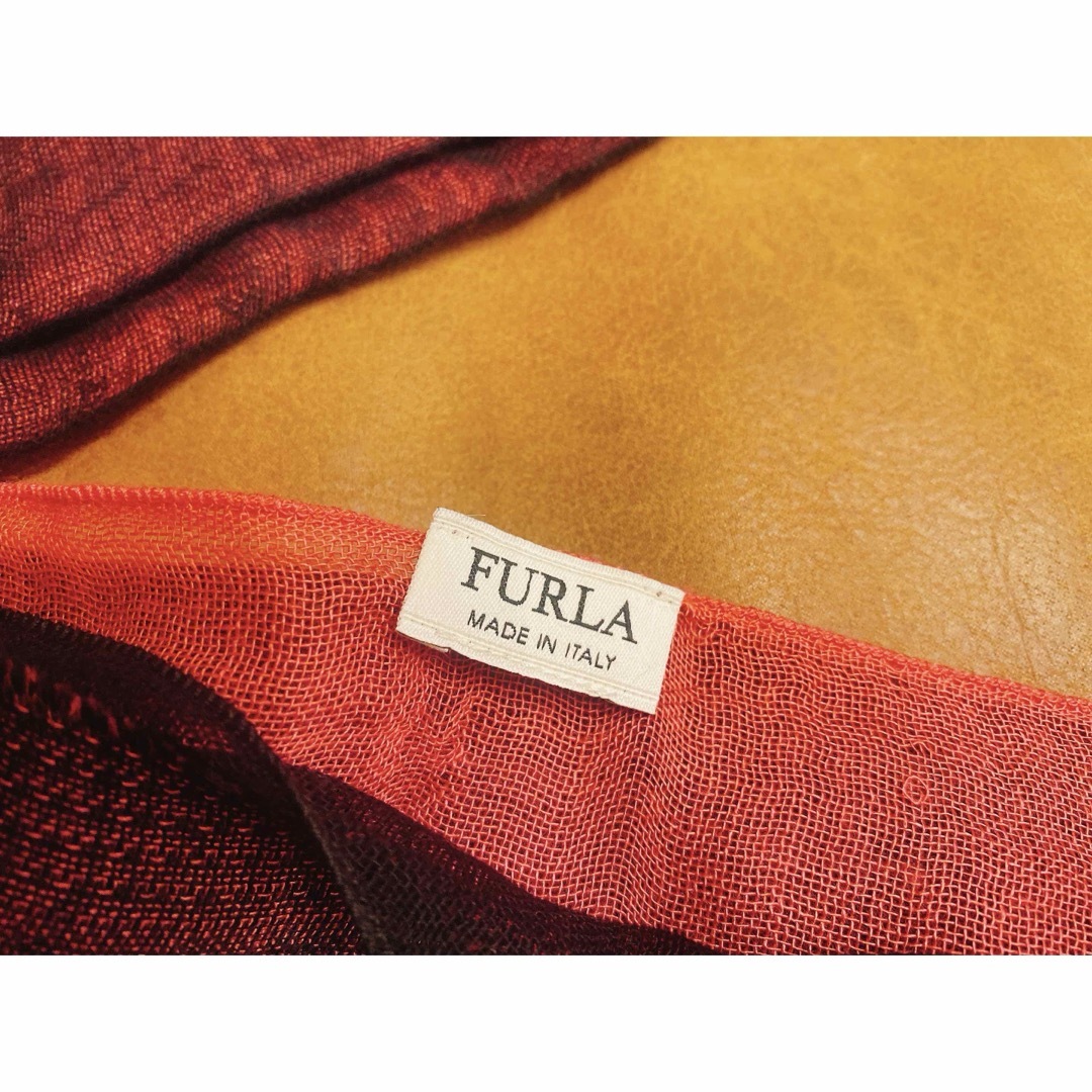 Furla(フルラ)のFURLA ガーゼ　ストール　ピンク×ブラック レディースのファッション小物(マフラー/ショール)の商品写真