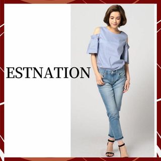 エストネーション(ESTNATION)の【美品】エストネーション-ESTNATION-オフショルダーブラウス(シャツ/ブラウス(半袖/袖なし))