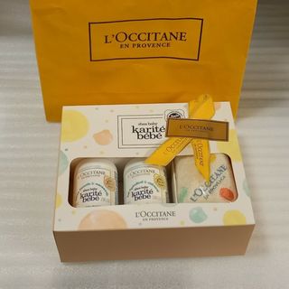 ロクシタン(L'OCCITANE)のロクシタン　karite bebe ベビーソープ&乳液&オーガニックタオルセット(乳液/ミルク)