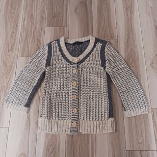 マカフィー(MACPHEE)のMACPHEEハート刺繍ニットガーディガン1アルパカ(カーディガン)