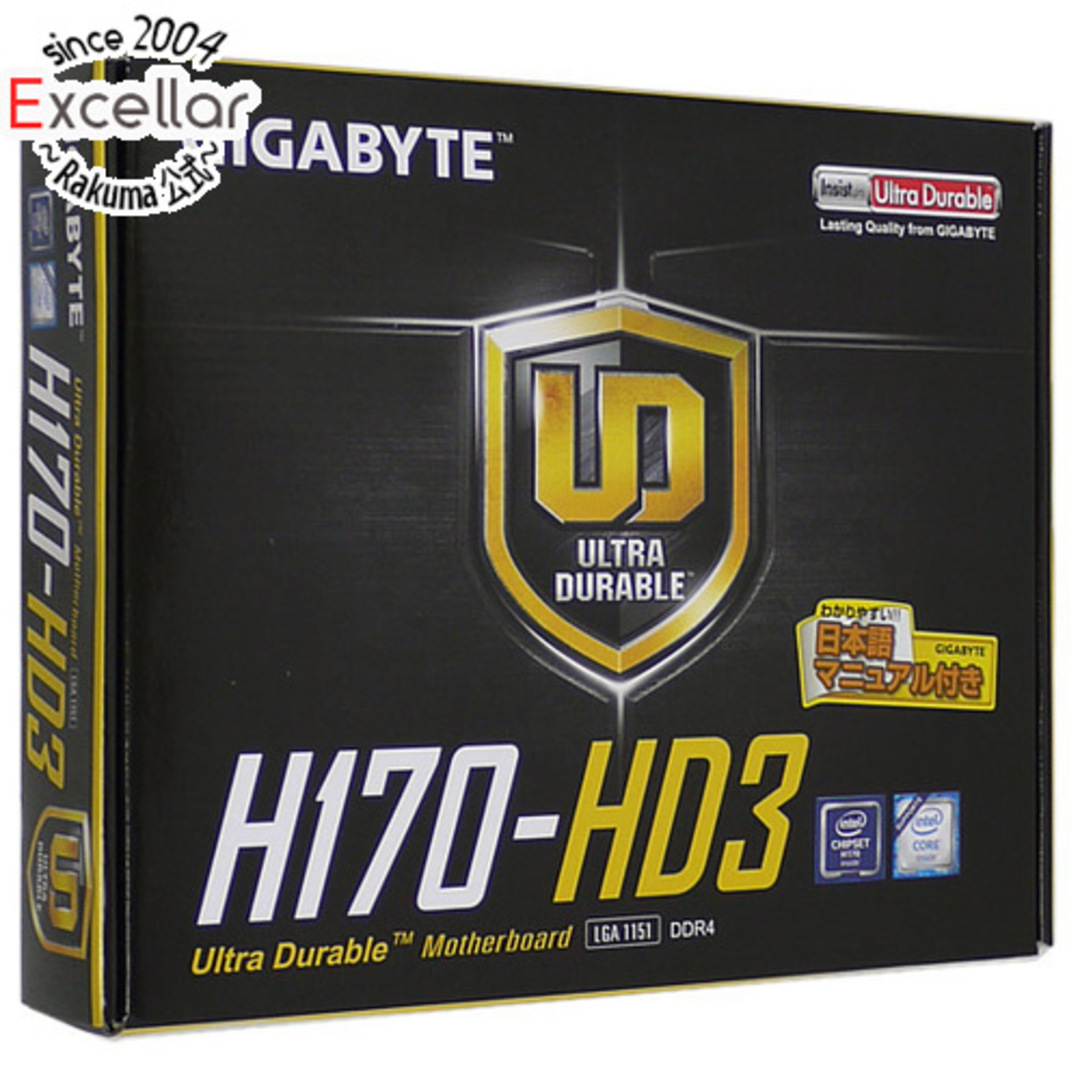 GIGABYTE　マザーボード GA-H170-HD3 Rev.1.0 元箱あり仕様