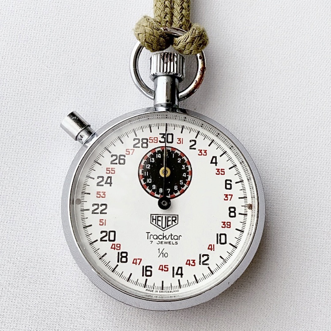 ビンテージ HEUER 手巻き式ストップウォッチ 稼動品 ♪ ビンテージ HEUER 手巻き式ストップウォッチ 稼動品 ♪