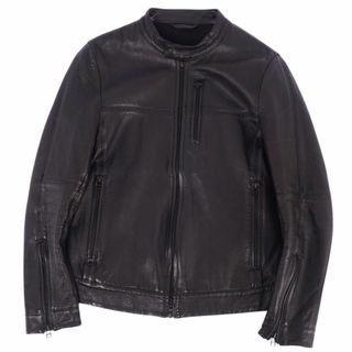 バーニーズニューヨーク(BARNEYS NEW YORK)のバーニーズニューヨーク BARNEYS NEW YORK ジャケット レザージャケット シングルライダースジャケット シープスキン アウター メンズ M ブラック(レザージャケット)