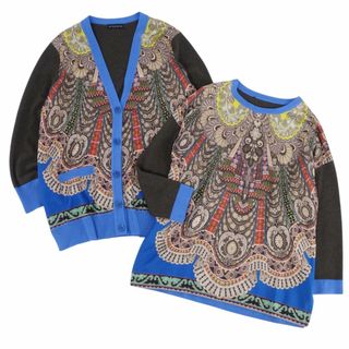 エトロ(ETRO)の美品 エトロ ETRO アンサンブル カーディガン セーター ニット ペイズリー柄 カシミヤ ウール トップス レディース イタリア製 46(L相当) マルチカラー(ニット/セーター)