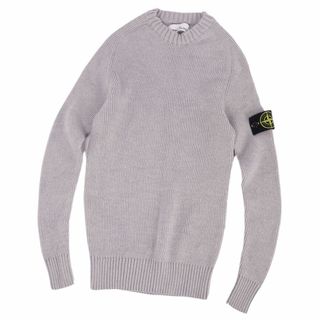 ストーンアイランド(STONE ISLAND)の美品 ストーンアイランド STONE ISLAND ニット セーター ミドルゲージ ハイネック ロングスリーブ 長袖 トップス メンズ L グレー(ニット/セーター)