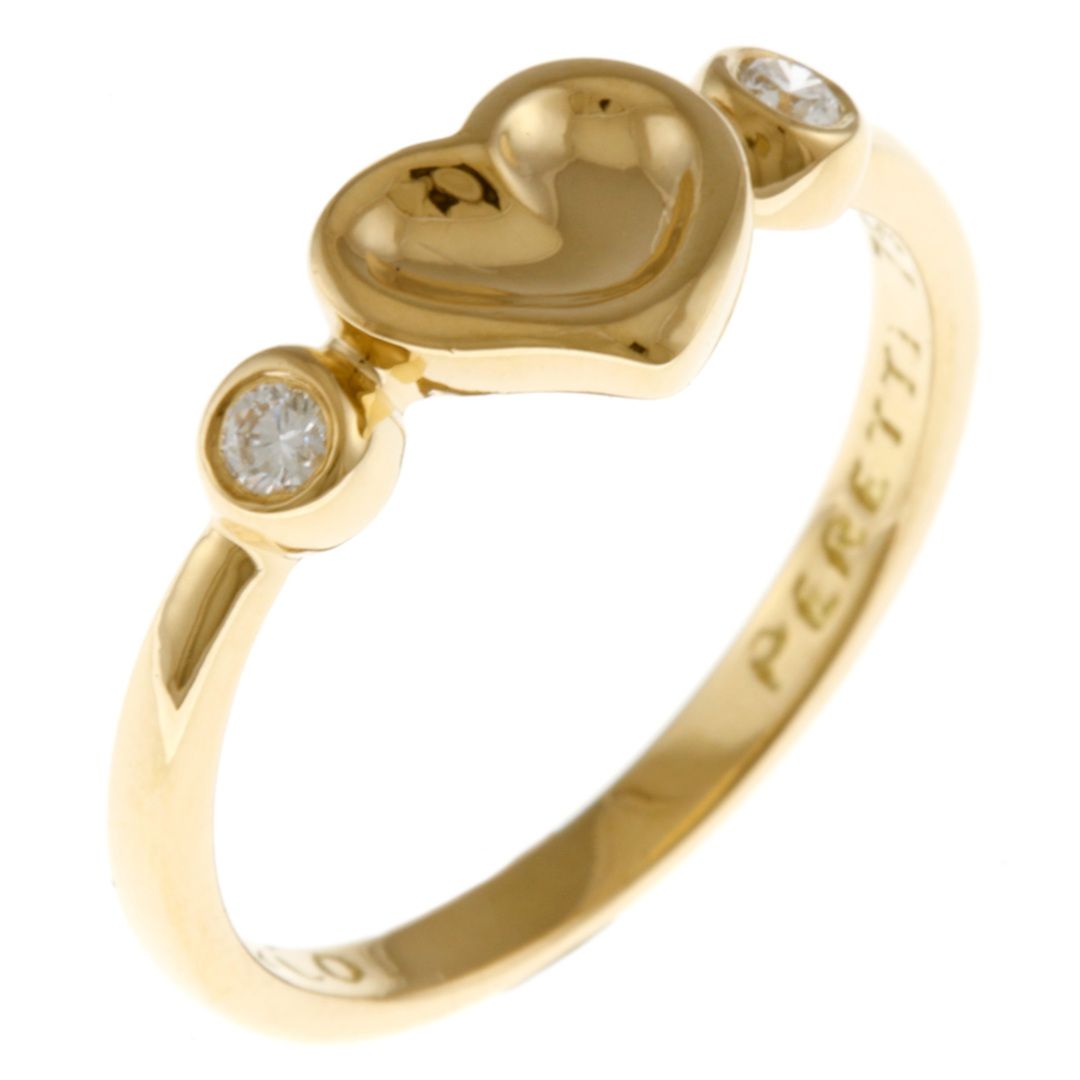 Tiffany & Co.(ティファニー)のティファニー クローズドハート リング 指輪 9号 18金 K18ゴールド ダイヤモンド レディース TIFFANY&Co. 中古 レディースのアクセサリー(リング(指輪))の商品写真
