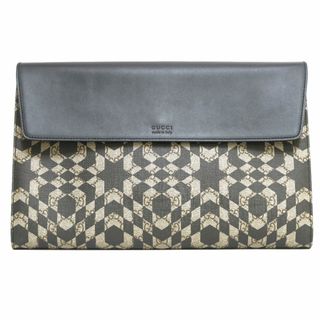 グッチ(Gucci)の【限界値下げ祭13-OF】     送料無料 中古 GUCCI グッチ クラッチバッグ GGカレイドスプリーム ブラック ブラック メンズ かっこいい レザーBIM(セカンドバッグ/クラッチバッグ)