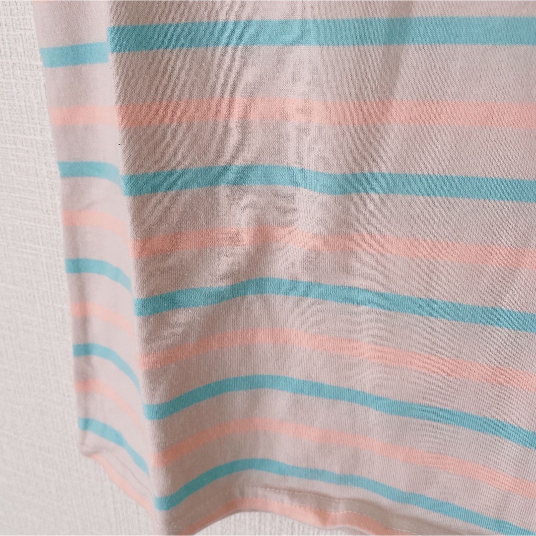 Par Avion(パラビオン)のパラビオン　ボーダーTシャツ　ピンク　パステルカラー レディースのトップス(Tシャツ(半袖/袖なし))の商品写真