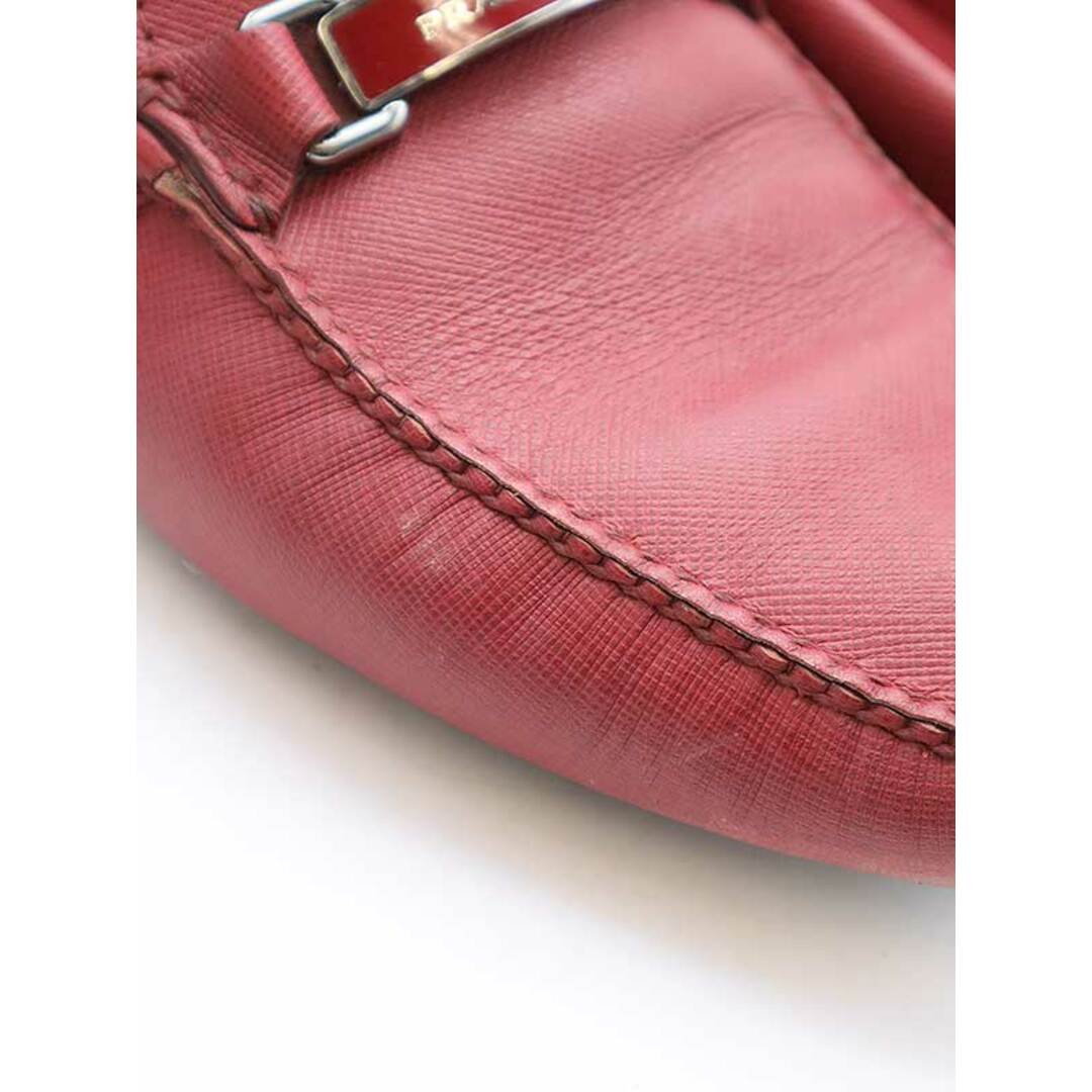 PRADA - PRADA プラダ サフィアーノレザードライビングシューズ レッド PRADA - PRADA プラダ サフィアーノレザードライビングシューズ レッド